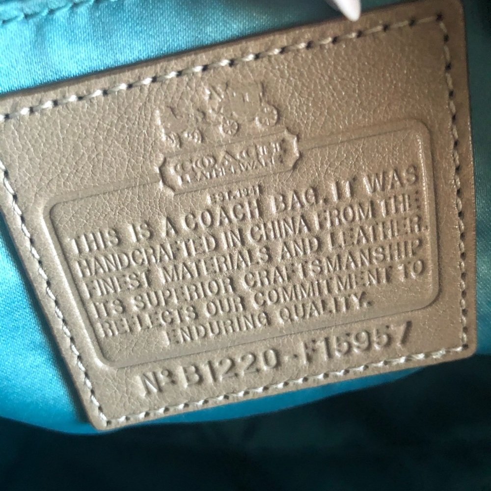 Coach Crossbody Bag Top Zip C Print Tan Y2K - Picture 5 of 8